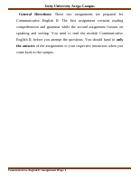 Communicative English II Assignment I.docx